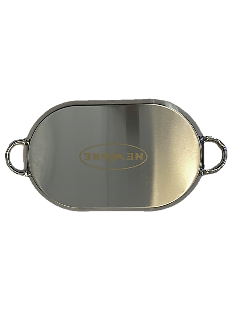 Stainless Steel 22x13 Inch (56x33cm) Oval Griddle Pan - Professional Non-Stick Comal for Tacos, Fajitas & Pancakes - Perfect for Outdoor Cooking & Camping