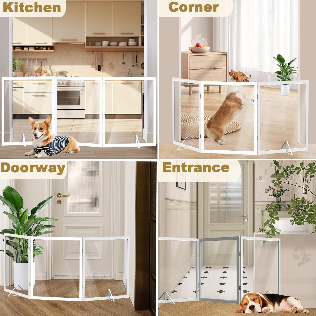 Clear Acrylic Pet Gate for Dogs - 31