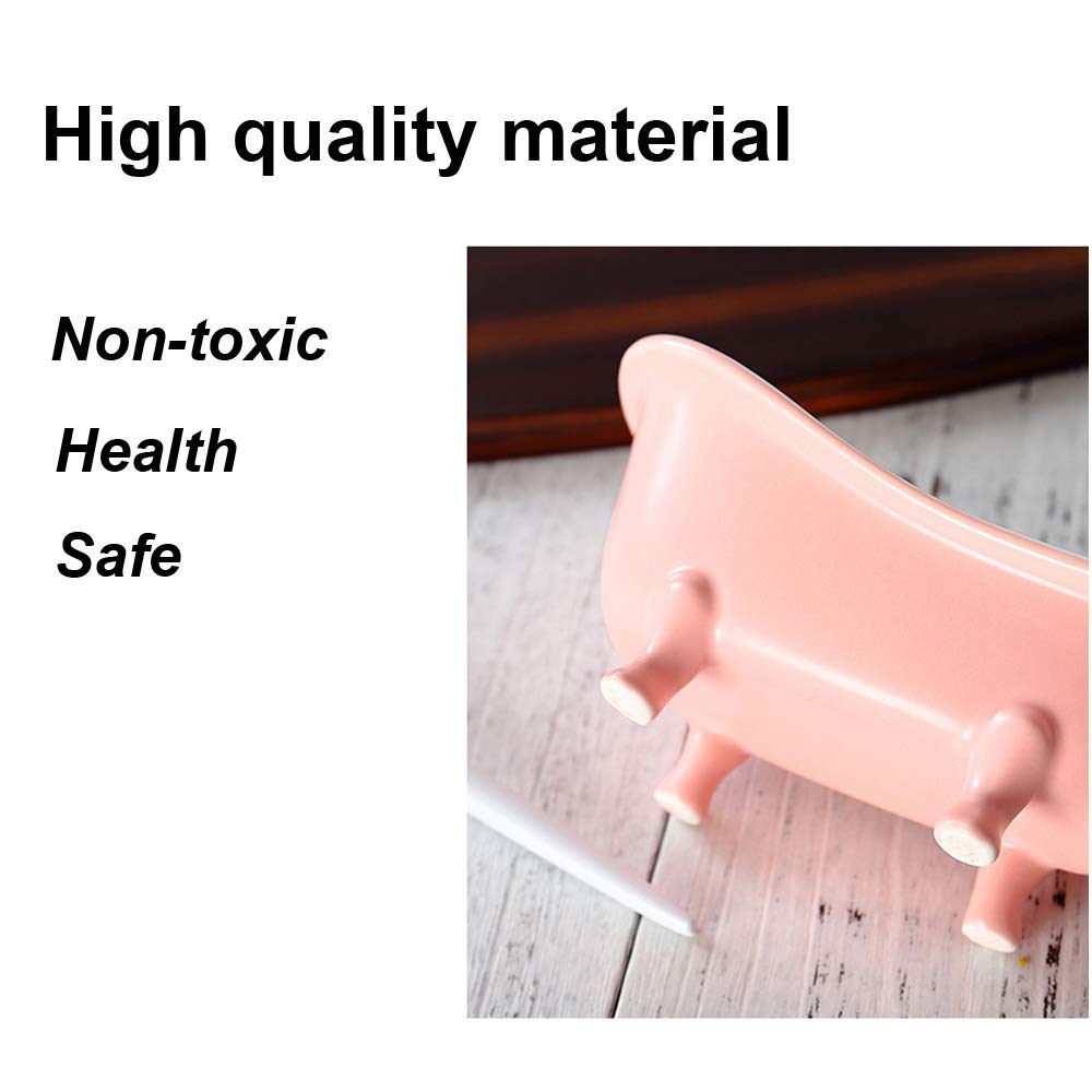 Ceramic Small Animal Bathing Sand Tub - Hamster Sand Bath, Bird Bathroom & Cage Accessories for Guinea Pigs, Squirrels, Chinchillas | Relaxing Habitat House, Sleeping Pad & Food Bowl - Perfect for Cage Enrichment & Small Pet Grooming