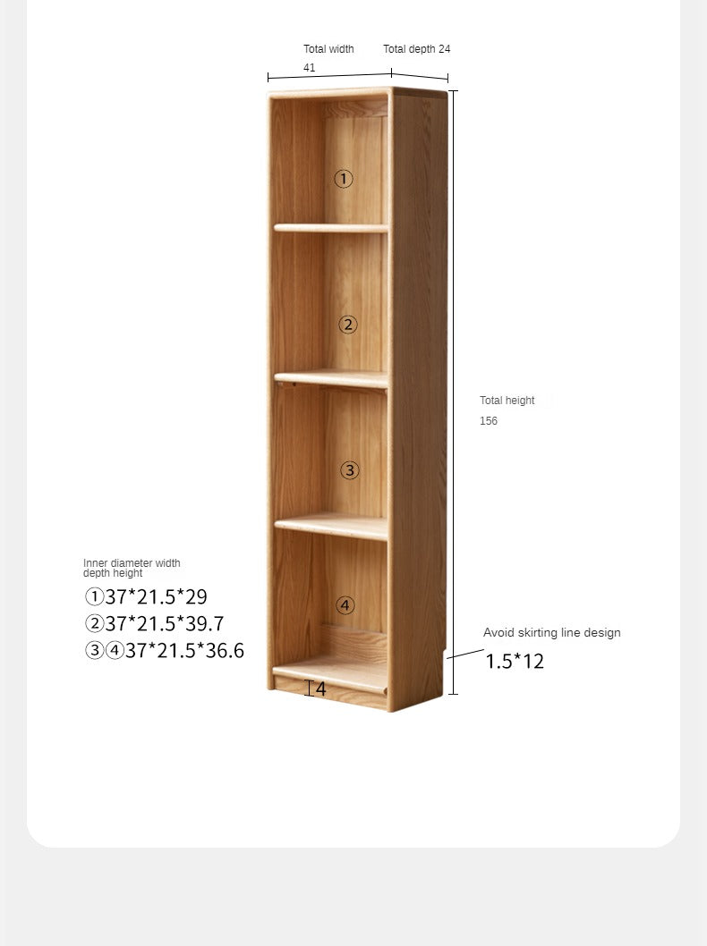 Solid Oak Wood Adjustable Height Kids Study Desk with Bookshelf - Perfect for Homework, Reading & Organizing in Bedroom or Playroom