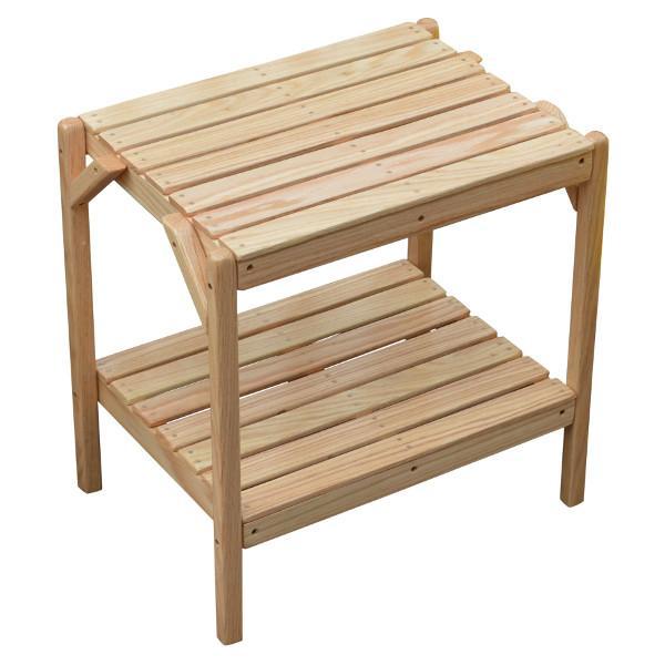 Solid Oak Wood End Table - Rustic Side Table for Living Room, Bedroom, or Office - Handcrafted Wooden Nightstand with Sturdy Construction