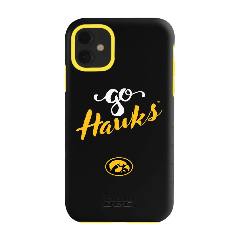 Iowa Hawkeyes iPhone 11 Case - Durable Hybrid Protective Cover with Go Hawks Script Design - Perfect for Game Day, School Spirit & Hawkeye Fans