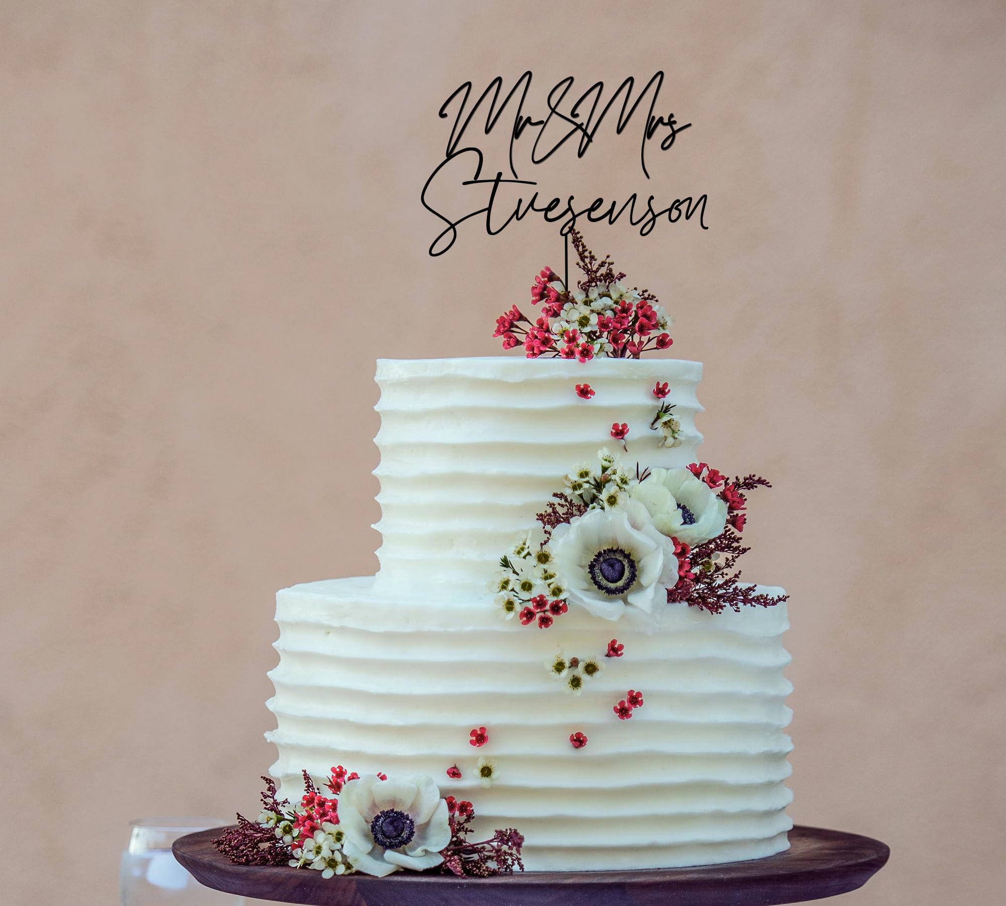Custom Wedding Cake Toppers - Personalized Bride & Groom Cake Topper for Weddings & Anniversaries - Perfect for Wedding Cakes, Anniversary Celebrations & Romantic Couple Gifts
