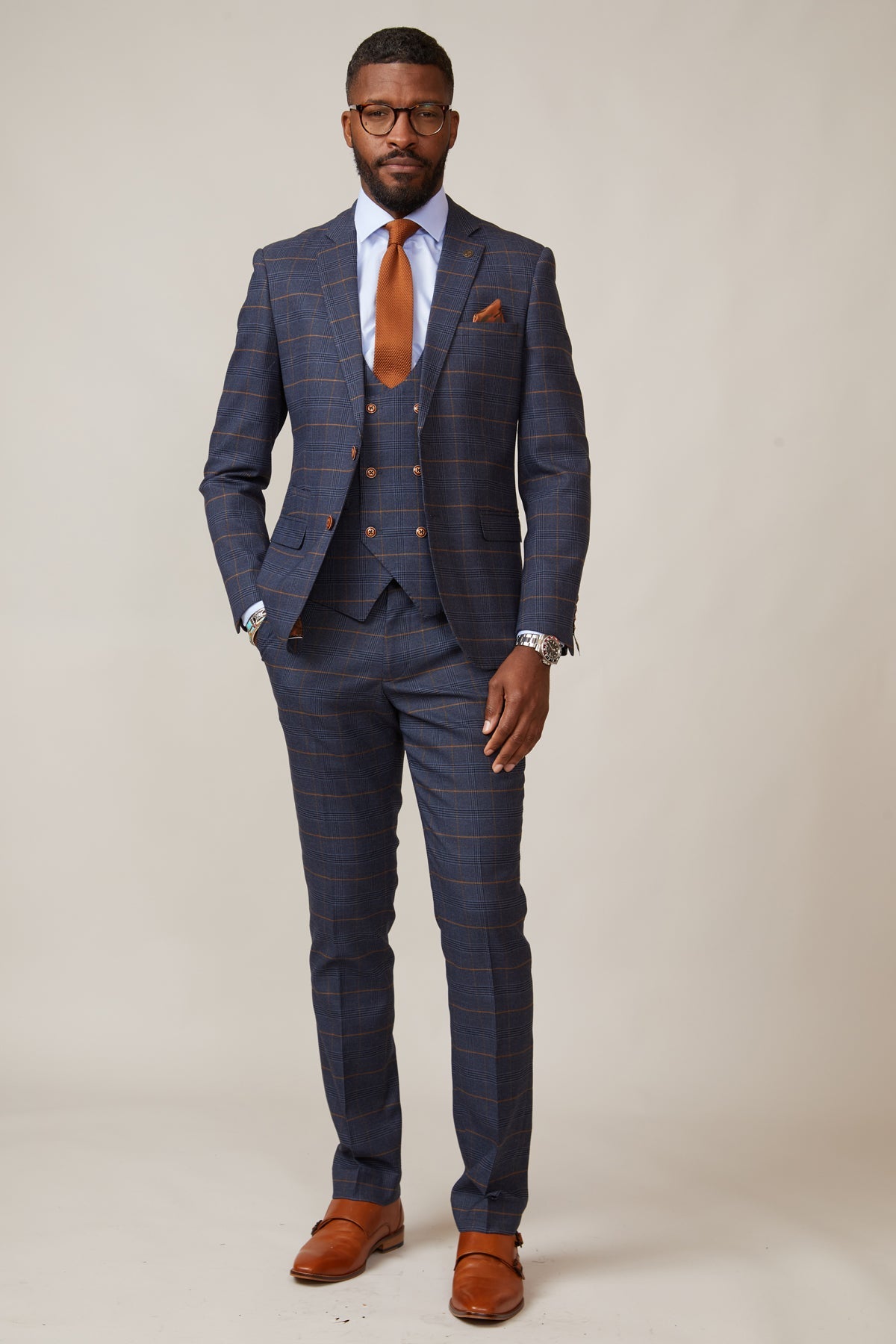 Paralympian Jonathan Broom Edwards MBE in Jenson Marine Check Suit - Premium Formal Wear for Special Occasions & Business Events