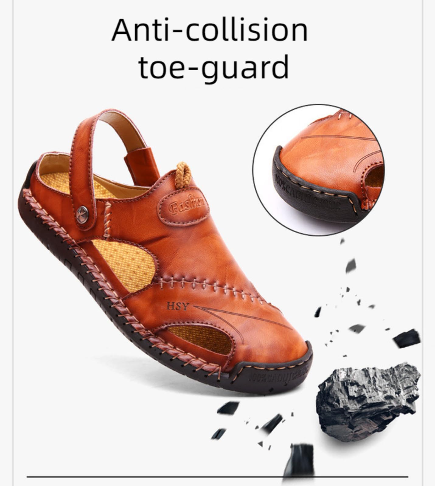 VAVENI Men's Summer Sandals - Breathable Beach Shoes, Casual Slippers with Stitched Design, Sizes 38-48 | Perfect for Beach Vacations, Poolside Lounging & Summer Outdoor Activities