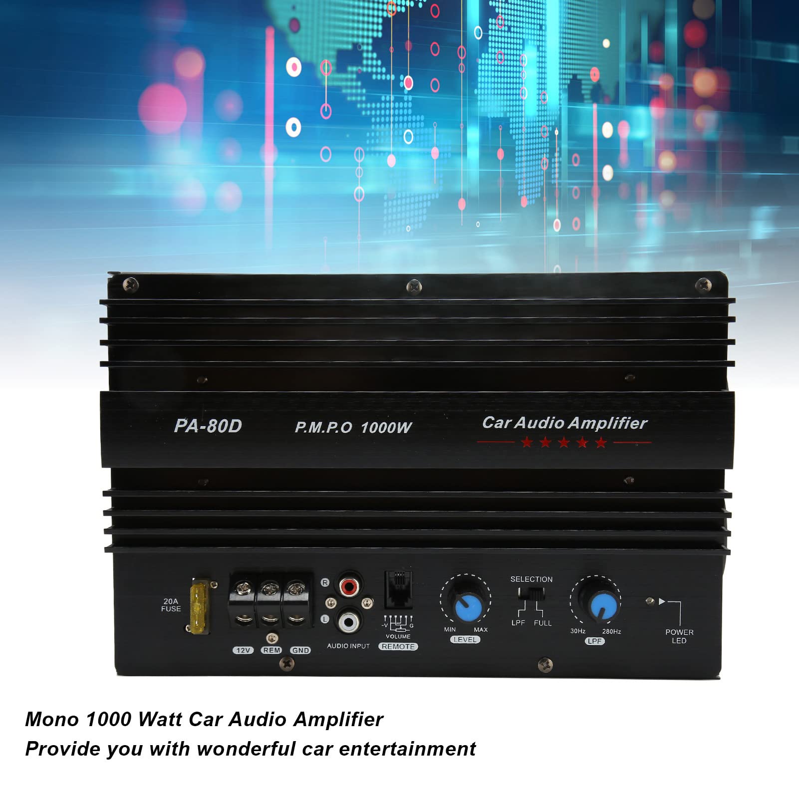 1000W High Power Mono Car Amplifier Board - Low Distortion, Multi-Protection Circuit, Premium Craftsmanship for Car Audio System | Perfect for Upgrading Vehicle Sound System & Car Entertainment