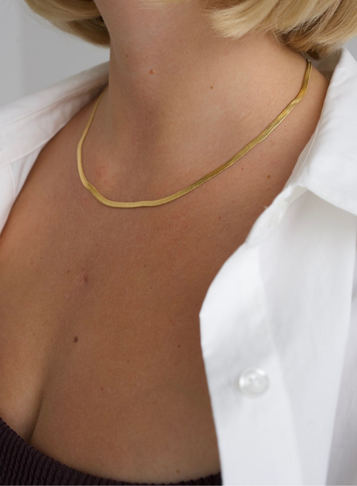 18K Gold Waterproof Necklace for Women - Elegant & Durable Jewelry for Daily Wear, Swimming & Special Occasions
