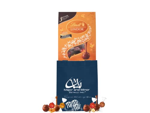 Lindor Harvest Chocolate Assortment Bundle - Milk Chocolate Caramel & Hazelnut Truffles | Individually Wrapped Gourmet Chocolates for Gifts, Holidays & Parties | Perfect for Candy Buffets, Office Treats & Family Sharing