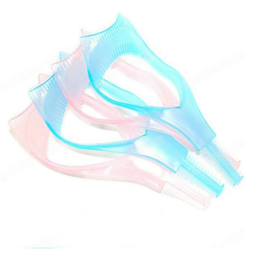 2-Pack Eyelash Makeup Tools - Upper & Lower Mascara Guard Applicator Guide with Eyelash Comb (Random Colors) for Perfect Lash Separation & Smudge-Free Application - Ideal for Professional Makeup Artists & Home Beauty Routines