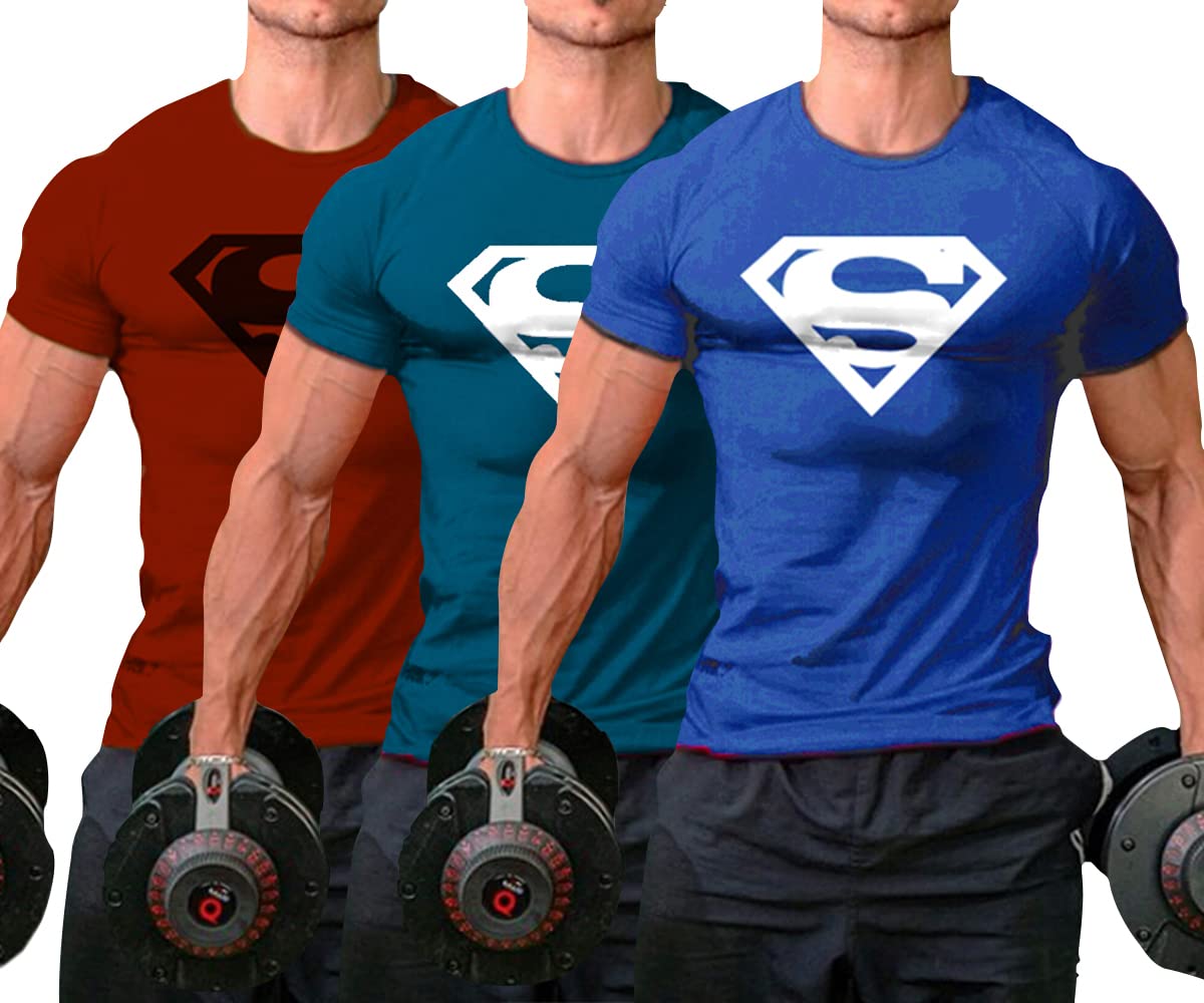 **InleaderStyle Men's Workout T-Shirts - Breathable Athletic Gym Tee with Short Sleeve for Running, Training & Fitness - Moisture-Wicking Activewear for Gym & Casual Wear**