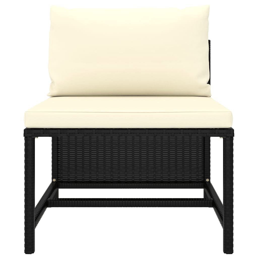 5-Piece Outdoor Garden Sofa Set with Removable Cushions & 2 Footrests - PE Rattan Wicker Sectional Conversation Set for Patio, Backyard, Poolside & Outdoor Lounge Areas