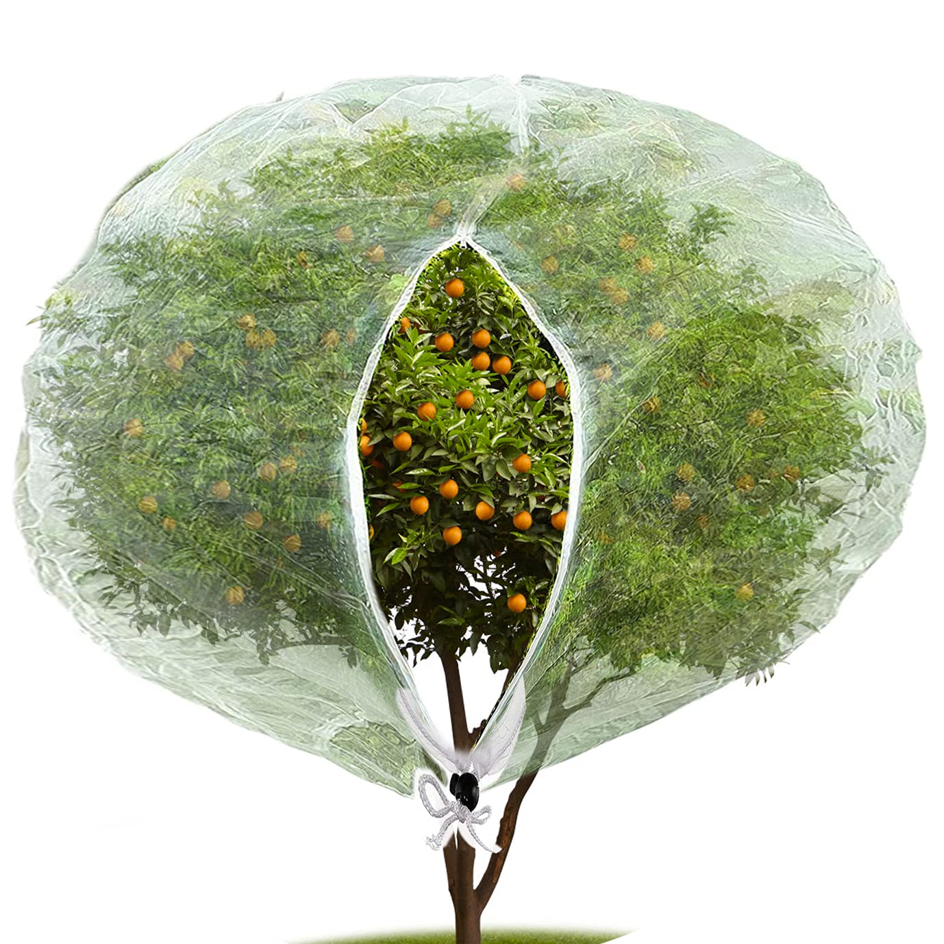 72x72in Garden Insect Netting Plant Cover with Zipper - 6x6ft Bug Protection Net for Fruits, Flowers & Vegetables - Durable Mesh Barrier Against Squirrels, Birds & Pests - Perfect for Outdoor Gardens, Fruit Trees & Raised Beds