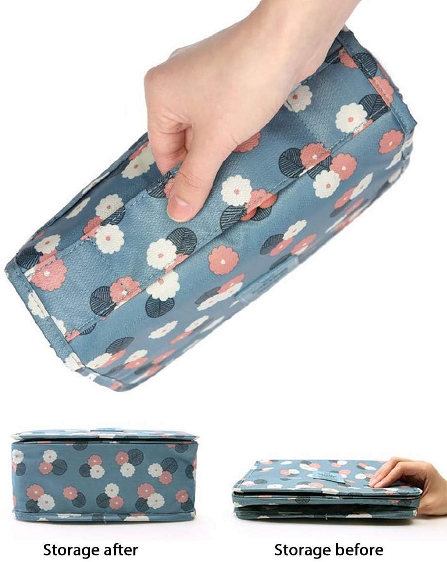 ZAEGO Waterproof Hanging Toiletry Bag for Travel - Portable Cosmetic & Makeup Organizer with Shaving Kit Pouch, Multifunctional Nylon Hanging Organizer for Women & Girls - Perfect for Camping, Gym, and Business Trips