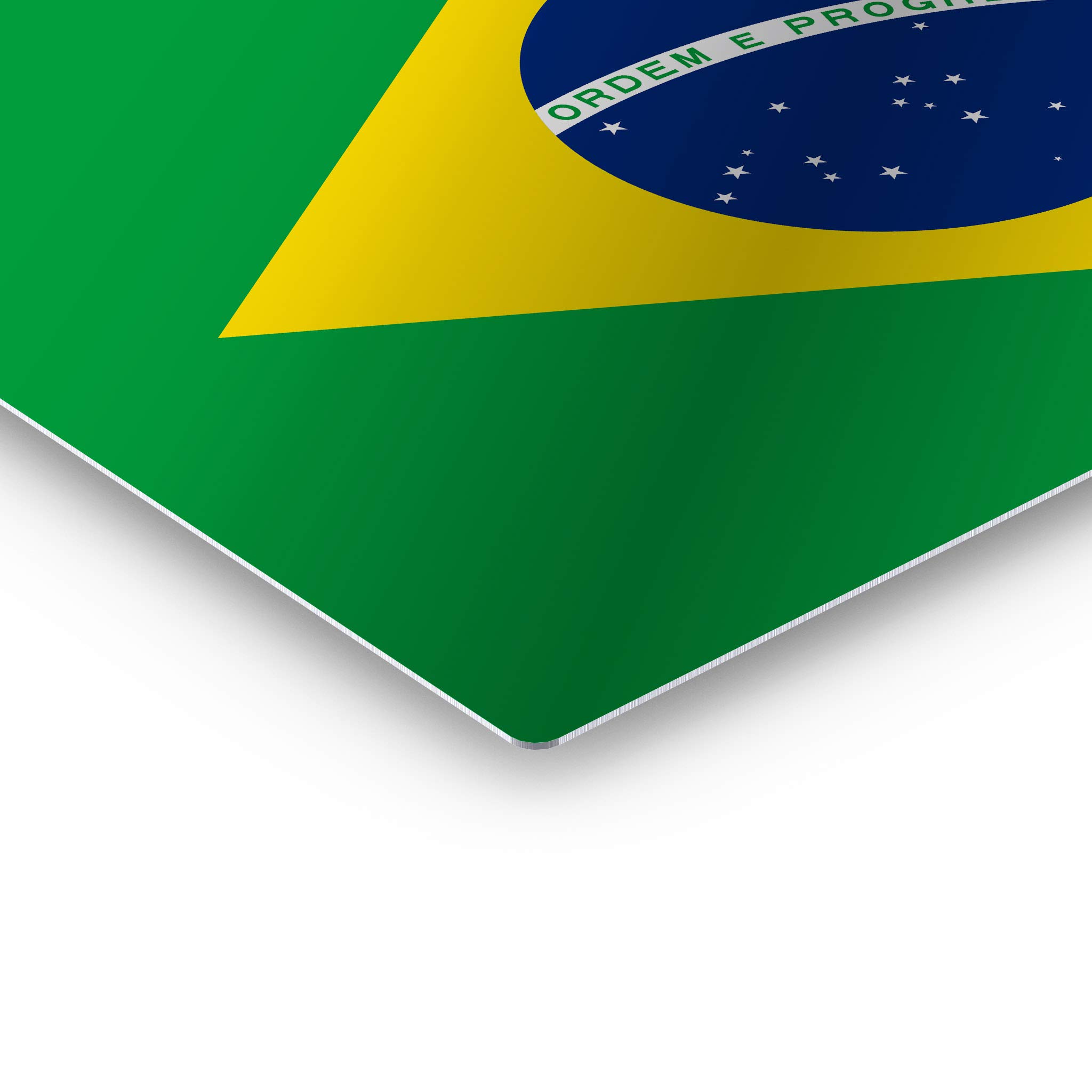 Brazil Flag Metal Wall Art Print - 16x24 Inch Modern Home Decor for Office, Living Room, Dorm, Bedroom, Kitchen, Man Cave & Sports Bar | Made in USA, Ready to Hang | Perfect for Game Day, Themed Parties & Patriotic Displays
