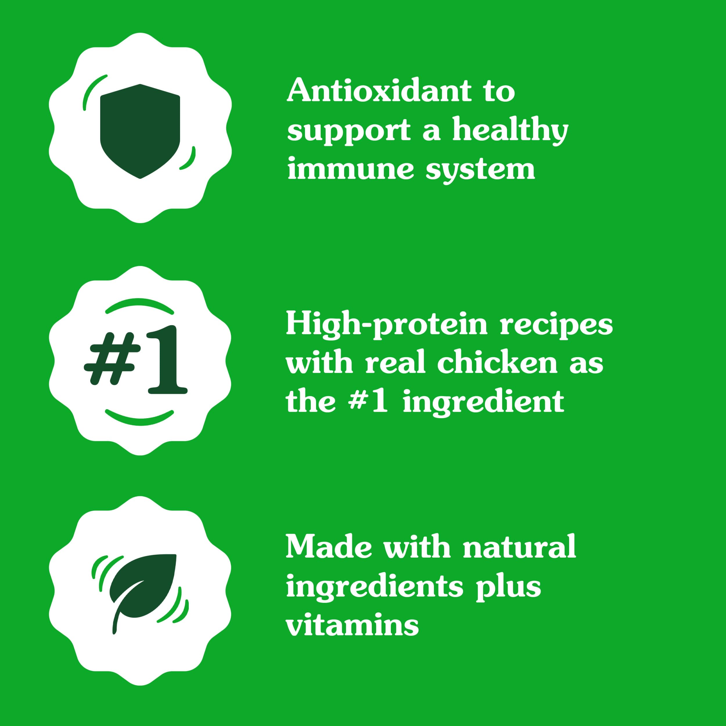 Greenies Smart Topper High Protein Wet Dog Food Mix - Chicken, Beef, Sweet Potato & Spinach Recipe in Vitabroth™ with Bone Broth & Vitamins E & B1 (10 Pack) - Perfect for Senior Dogs & Picky Eaters to Enhance Kibble Flavor & Nutrition