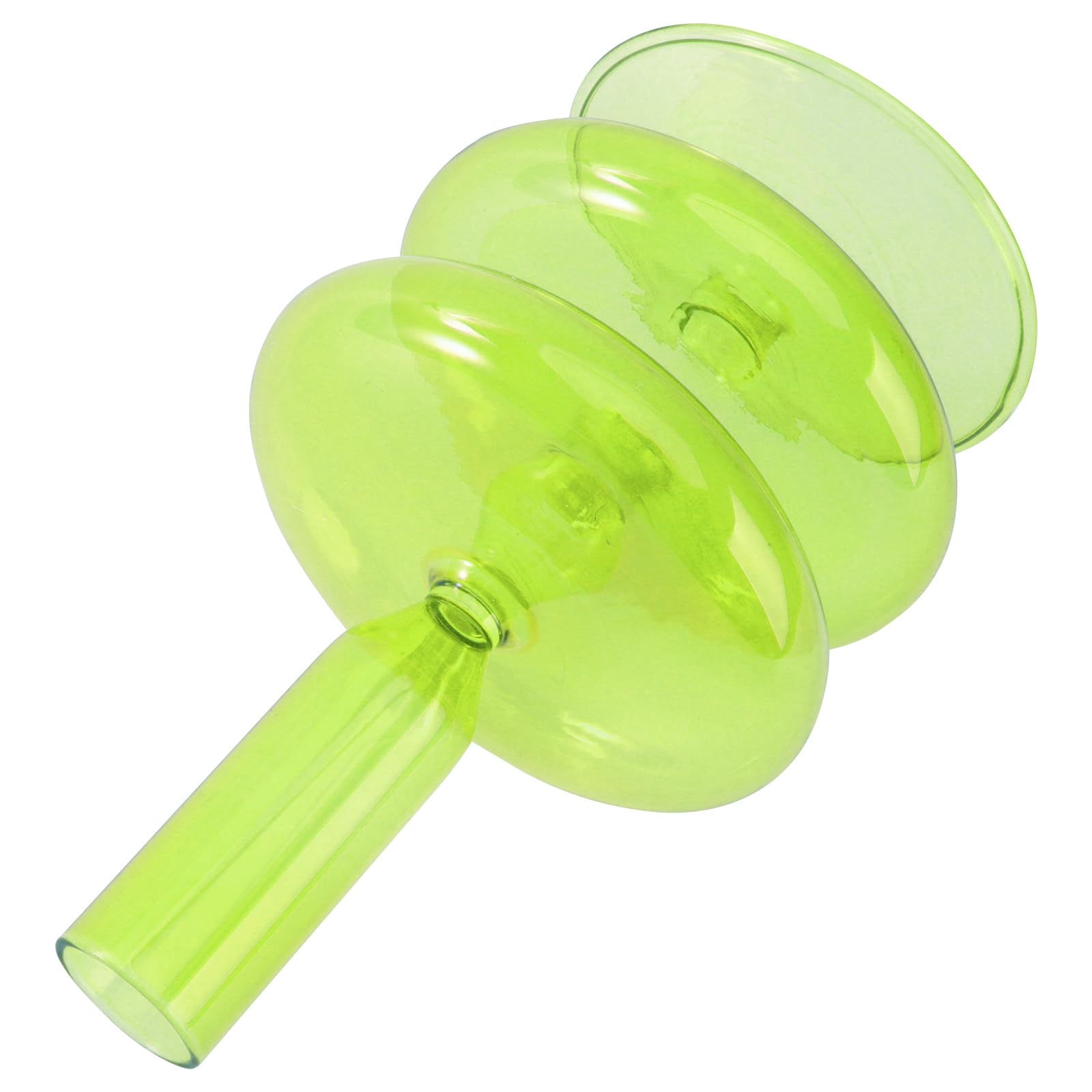 KESYOO Glass Taper Candle Holders - Elegant Candlestick Stand for Pillar Candles, Wedding Centerpiece, Valentine's Day & Birthday Party Decor - Perfect for Romantic Dinners, Home Decor & Special Occasions (Green)