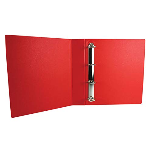 Q Connect A4 40mm 4-Ring Presentation Binder - Red | Premium Office Supplies for School, Work & Document Organization