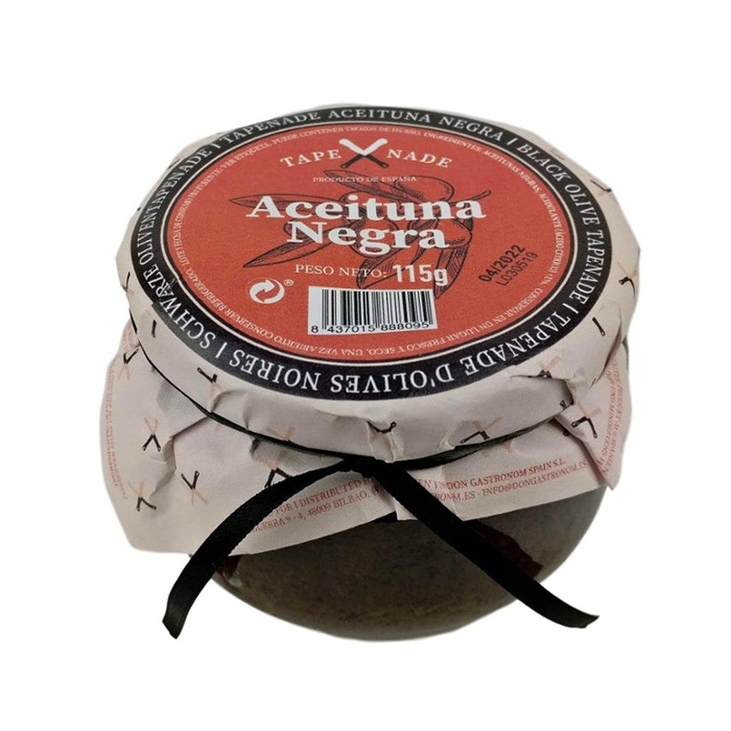 Black Olive Tapenade - 115g Jar | Gourmet Spread for Appetizers, Sandwiches & Mediterranean Dishes
