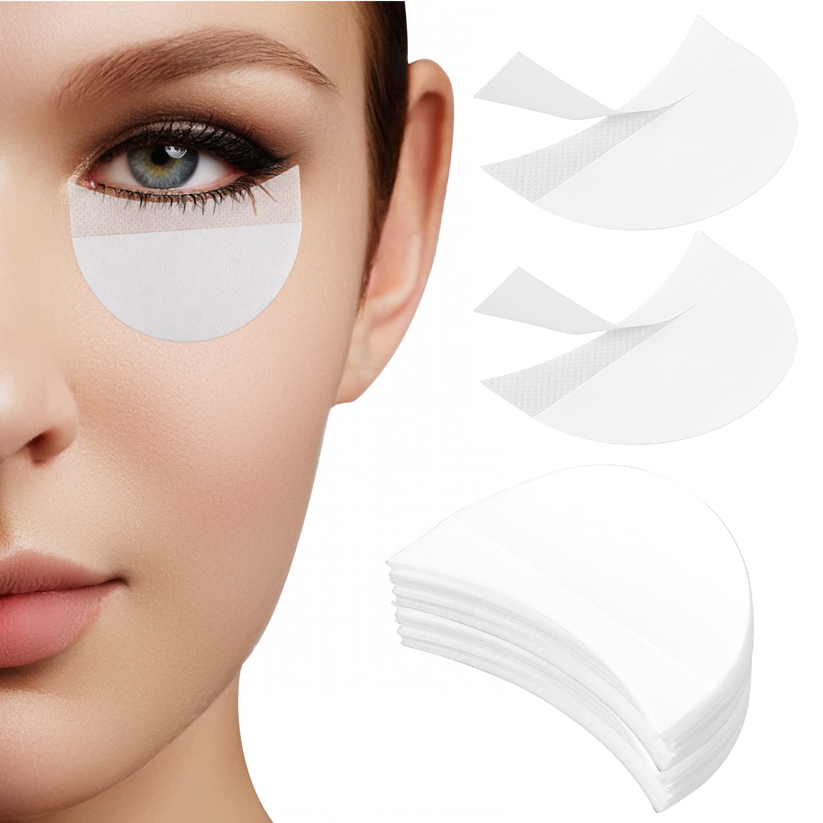 200 Pcs Disposable Eyeshadow Shields - Lint-Free Under Eye Pads for Makeup Protection | Prevent Eyeshadow Fallout & Residue | Perfect for Eyeliner, Eyelash Extensions & Lipstick Application | Ideal for Professional Makeup Artists & Home Beauty Routines
