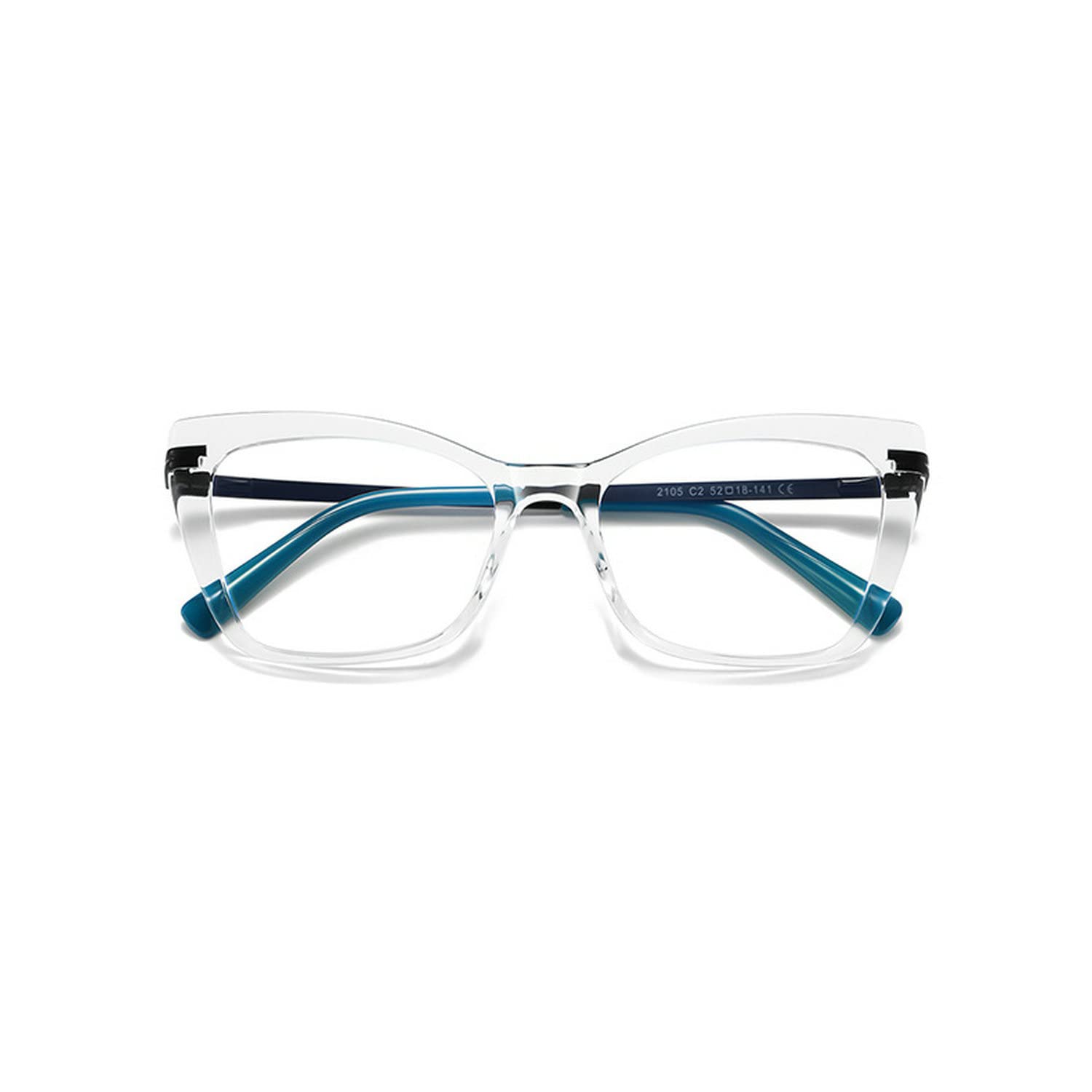 Melrose Fashion Cat Eye Blue Light Blocking Reading Glasses for Women - Retro Style Optical Hyperopia Glasses for Work, Reading & Screen Time