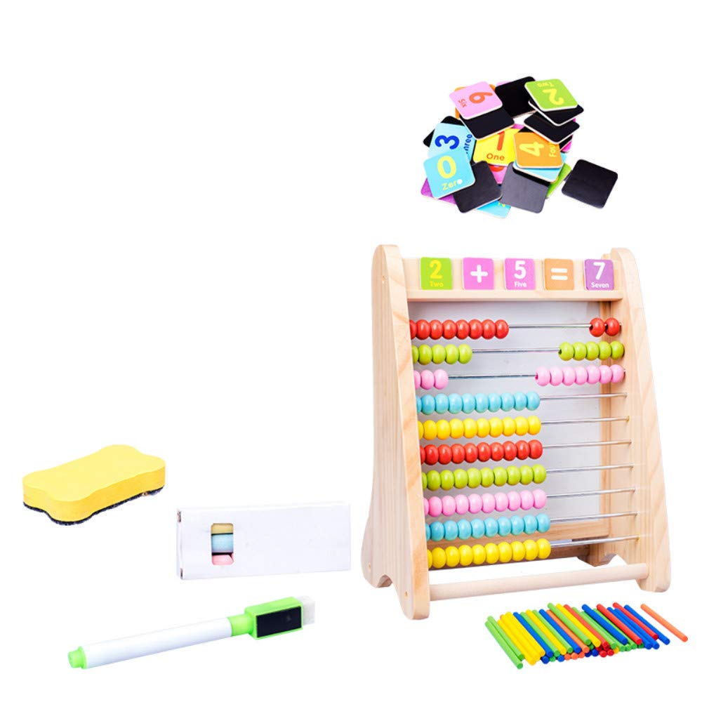Educational Wooden Abacus Toy for Kids - Multi-Function Math Learning Tool with Drawing Board & Calculation Frame - Perfect for Homeschooling, Preschool Learning & Early Childhood Development