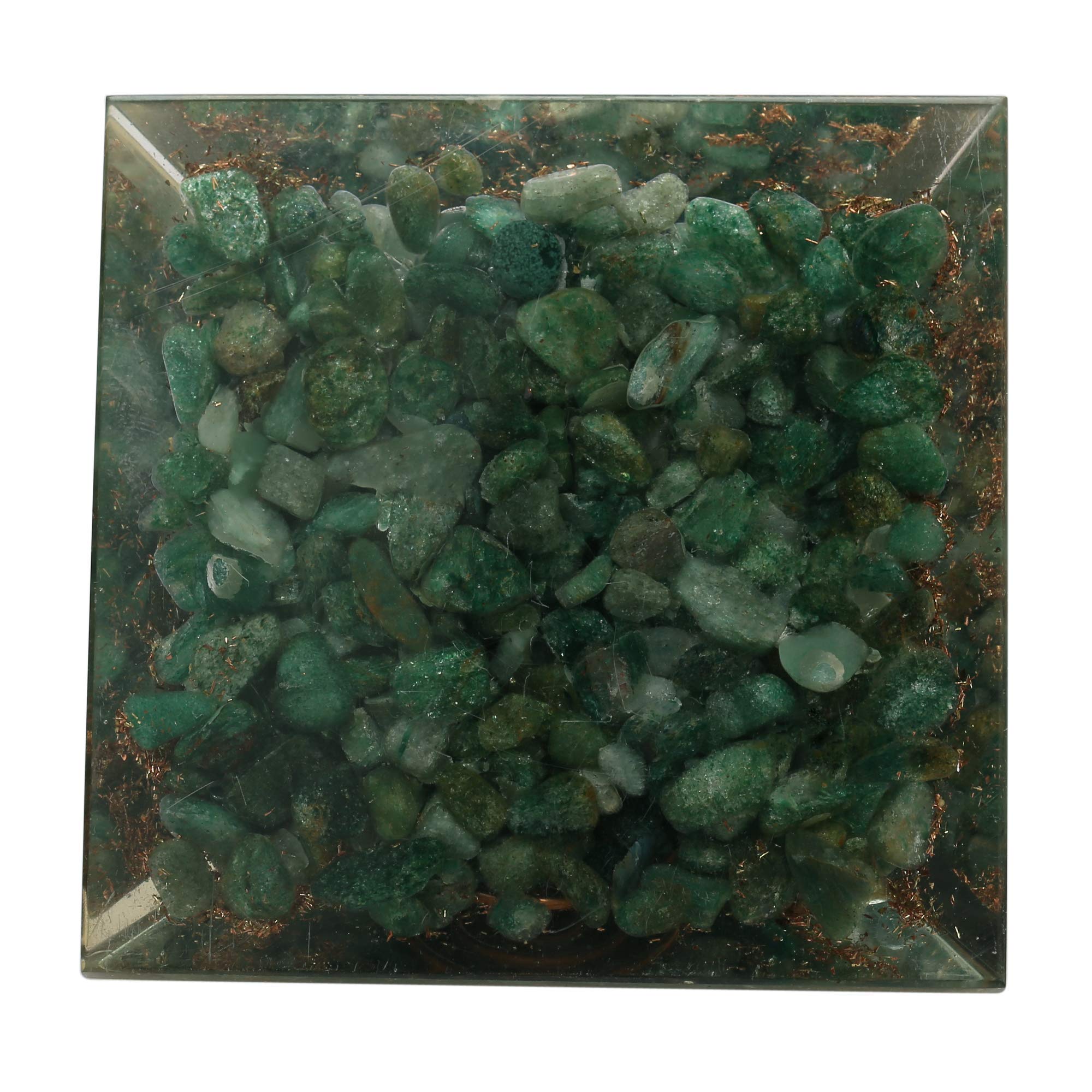 Nephrite Crystal Orgone Pyramid for EMF Protection, Meditation & Energy Healing | Spiritual Wellness, Home Decor & Yoga Accessory
