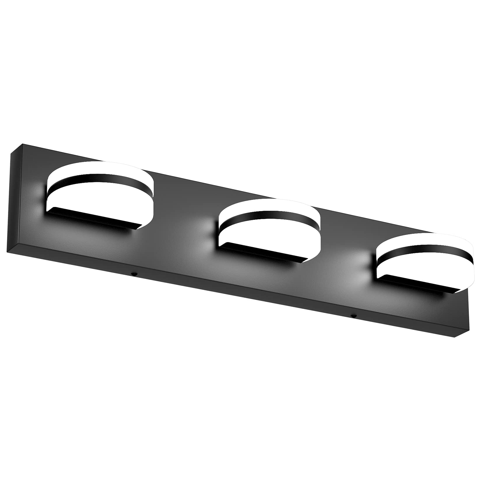 Aipsun 3-Light LED Modern Black Vanity Light - Acrylic Bathroom Wall Sconce for Mirror Lighting | Perfect for Bathroom, Powder Room & Dressing Area Makeup Lighting