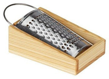 Gluckskafer Kids Safe Vegetable Cheese Grater with Wooden Tray - Perfect for Montessori Cooking & Baking Activities