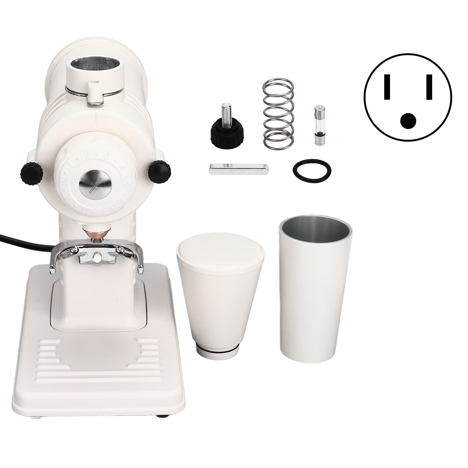 200W Electric Coffee Grinder - 2500 RPM Stainless Steel Blade for Fresh Ground Coffee - Perfect for Home & Kitchen Use (Beige) | Ideal for Espresso, French Press & Drip Coffee Makers