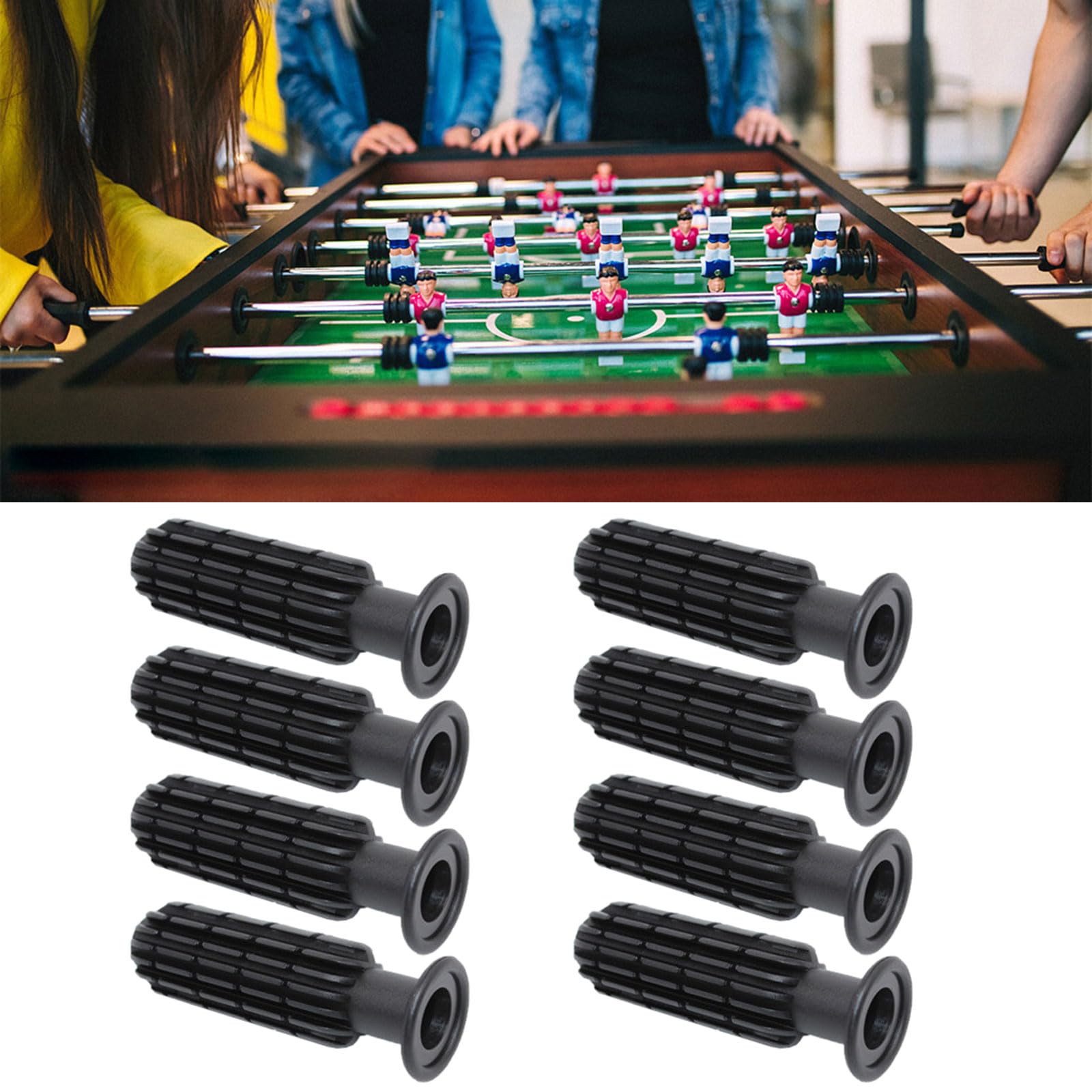 Montesy 8Pcs Calcio Maniglia Grip - 替换手柄套装，适用于足球桌、桌上足球、桌式足球游戏，增强操控体验，适合家庭娱乐和酒吧竞技