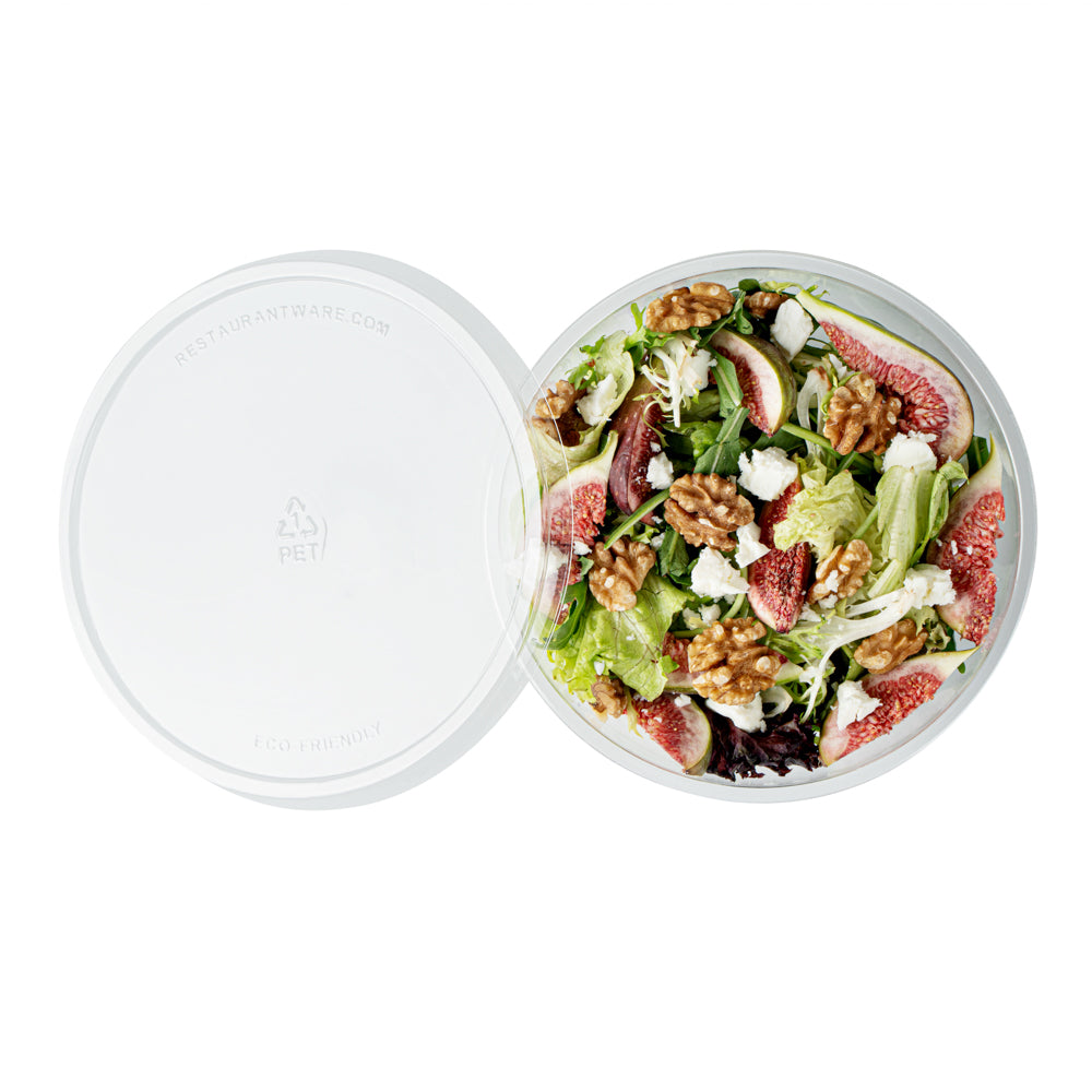 21 oz Clear Plastic Salad Bowls - 6.75