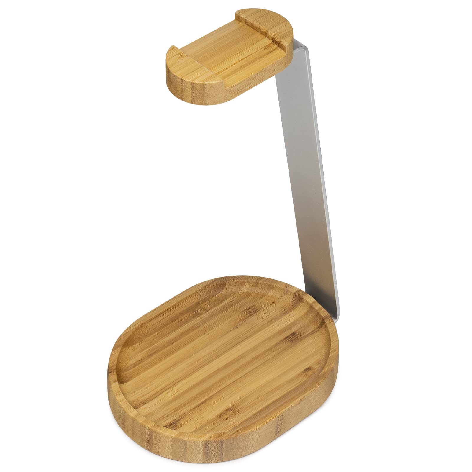 Premium Bamboo Headphone Stand - Wooden Gaming Headset Holder for Desk & Studio - Universal Fit for AirPods Max, Beats, Corsair, Razer, Astro (PC, Xbox, PS4) - Perfect for Home Office, Gaming Setup & Music Studio Organization