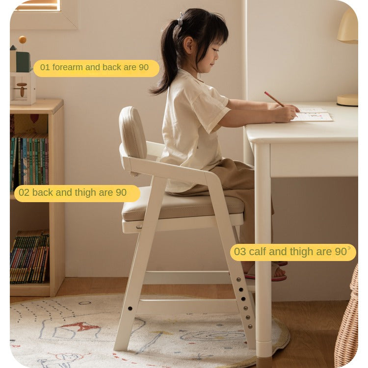 Birch Solid Wood Kids Cream Lift Chair - Comfortable & Stylish for Bedroom, Nursery, or Playroom