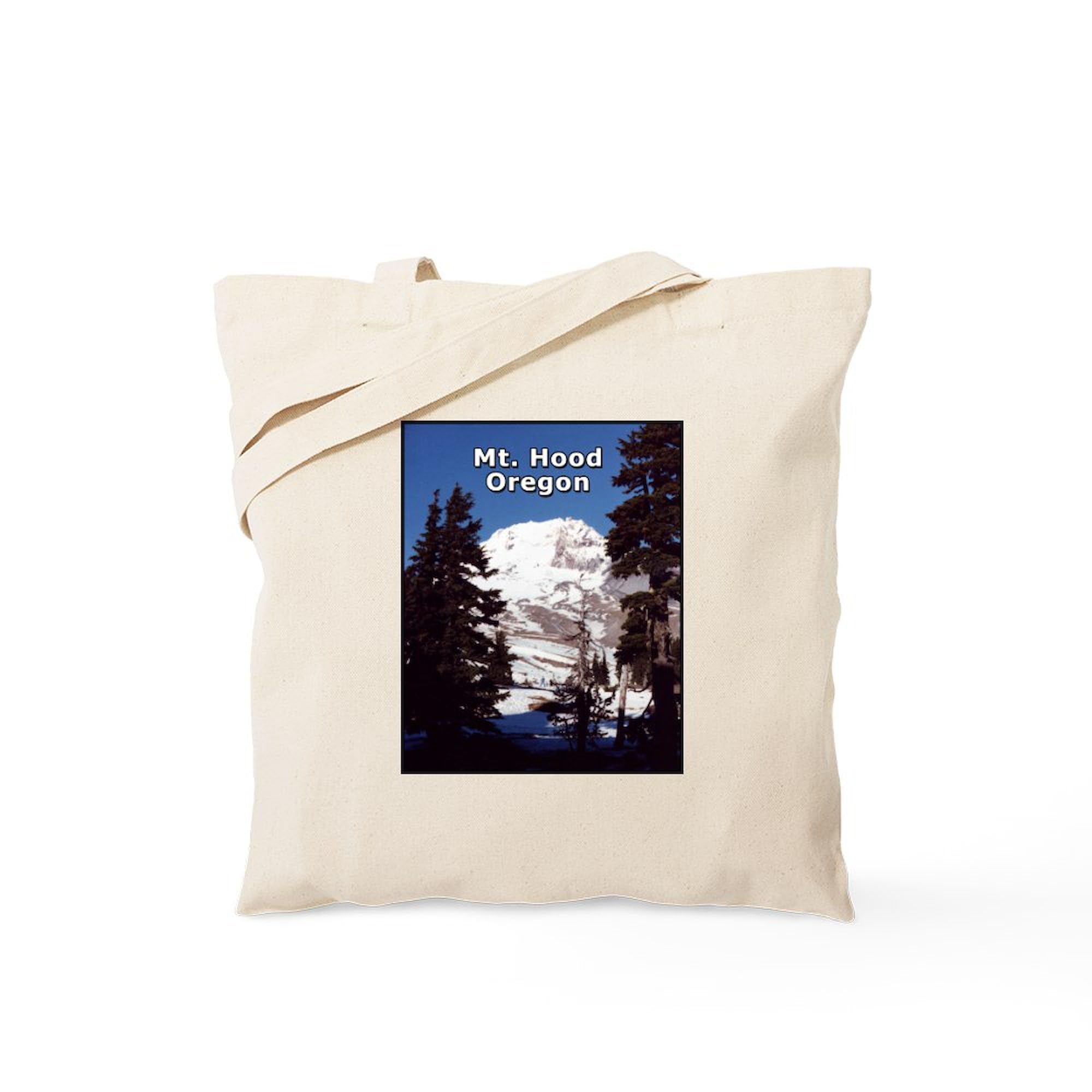 Mt. Hood Oregon Tote Bag - Natural Canvas Reusable Shopping Bag for Groceries, Beach & Travel | Eco-Friendly Carryall