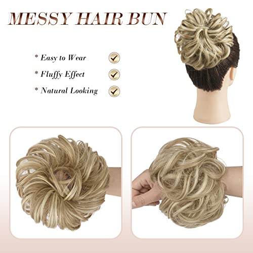 Large Curly Hair Bun Scrunchie Extension - Perfect for Ponytails, Updos & Everyday Hairstyles