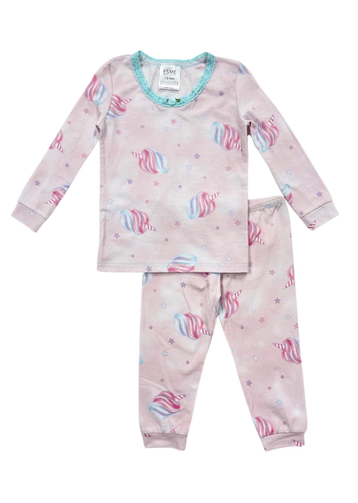 **Cotton Candy Full Length Women's Pajama Set - Size 14 | Soft & Comfortable Sleepwear for Women | Perfect for Lounging, Sleeping & Relaxing at Home**