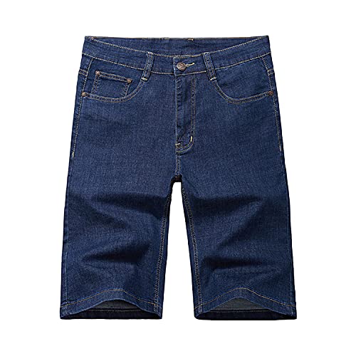 Big and Tall Men's Denim Baggy Shorts - Loose Fit 3/4 Jean Shorts for Hip Hop Style | Plus Size Casual Summer Shorts | Perfect for Streetwear, Beach Outings, and Relaxing
