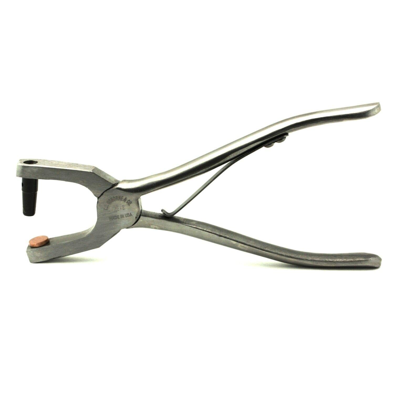 C.S. Osborne #153 Hand Spring Punch Set (Sizes 000-10) - Professional Leather Hole Punch Tool (5/64