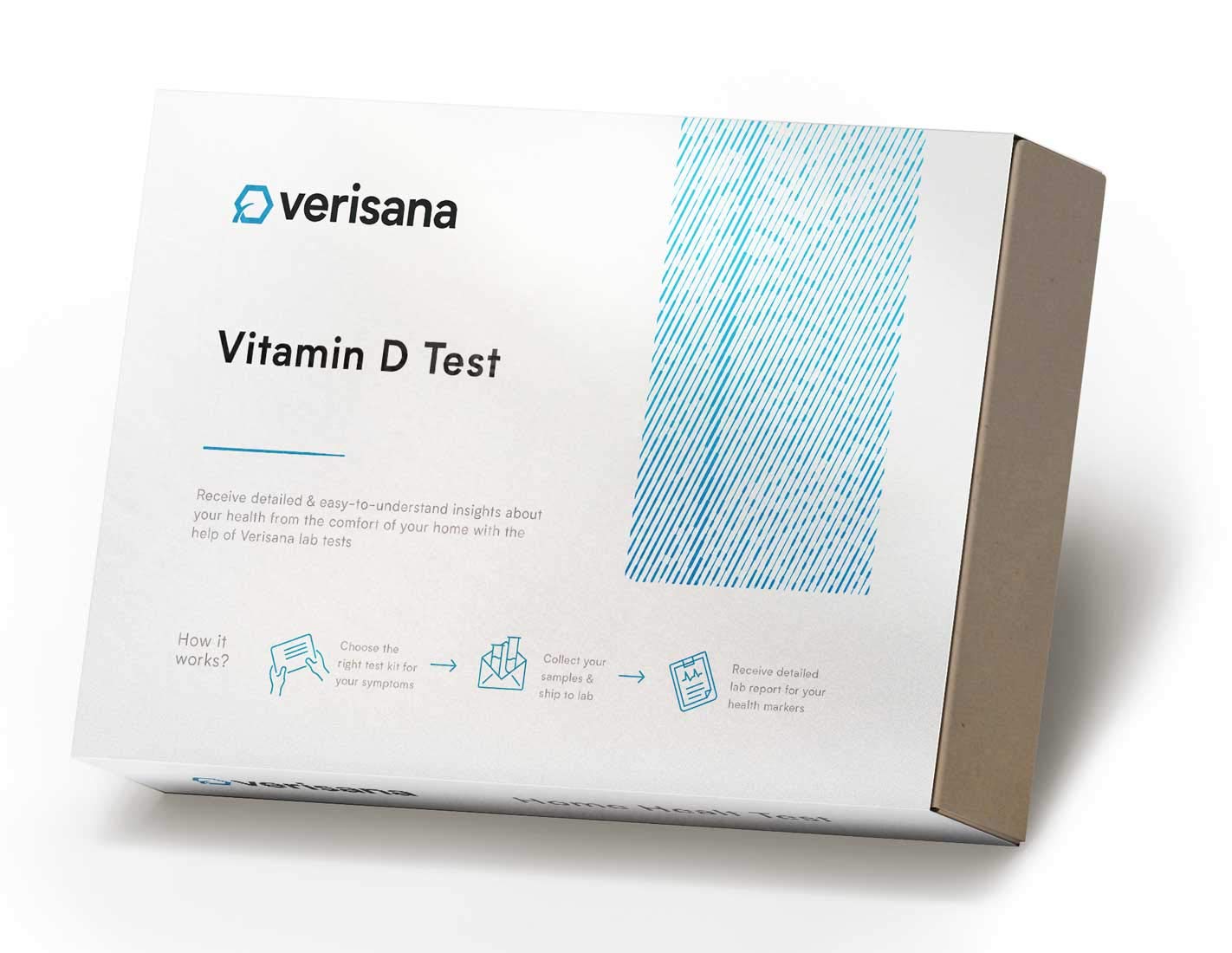 Verisana Vitamin D Home Test Kit – Accurate & Easy At-Home Vitamin D Level Testing for Health & Wellness | Perfect for Monitoring Deficiency, Immune Support & Bone Health