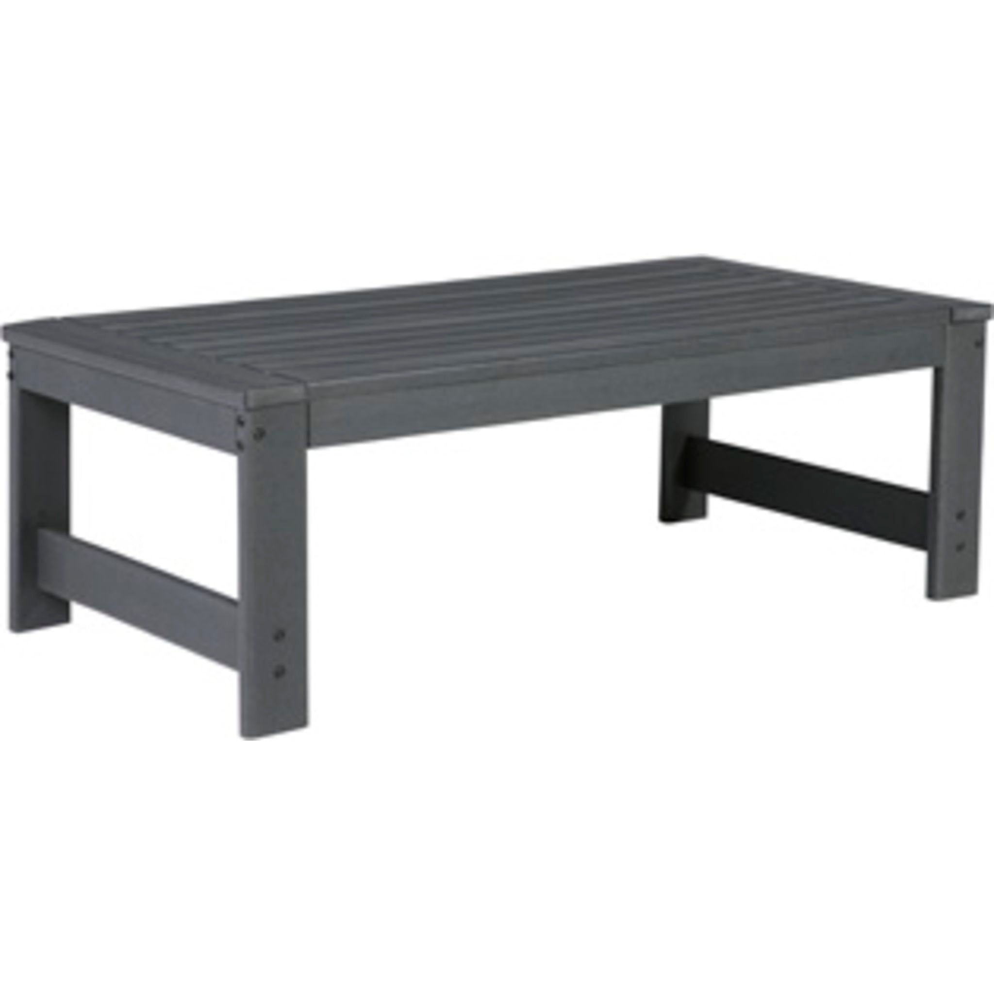 Amora Outdoor Coffee Table - Weather-Resistant Charcoal Gray Patio Furniture for Garden, Deck & Poolside Use