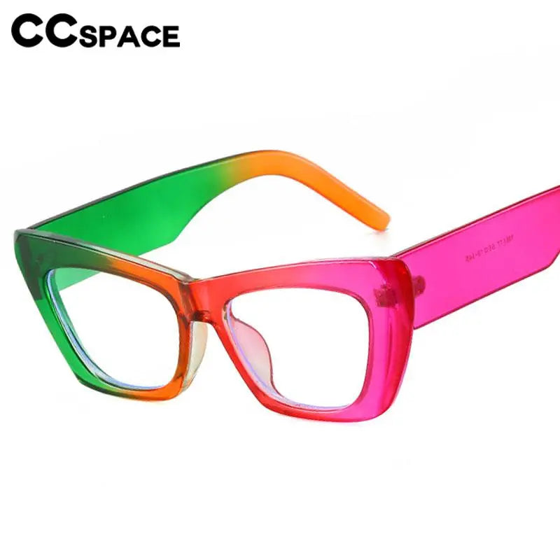 CCspace Women's Full Rim Cat Eye Plastic Eyeglasses Frame 56897 - Stylish Retro Vintage Eyewear for Women, Perfect for Office, Reading & Fashion Accessories