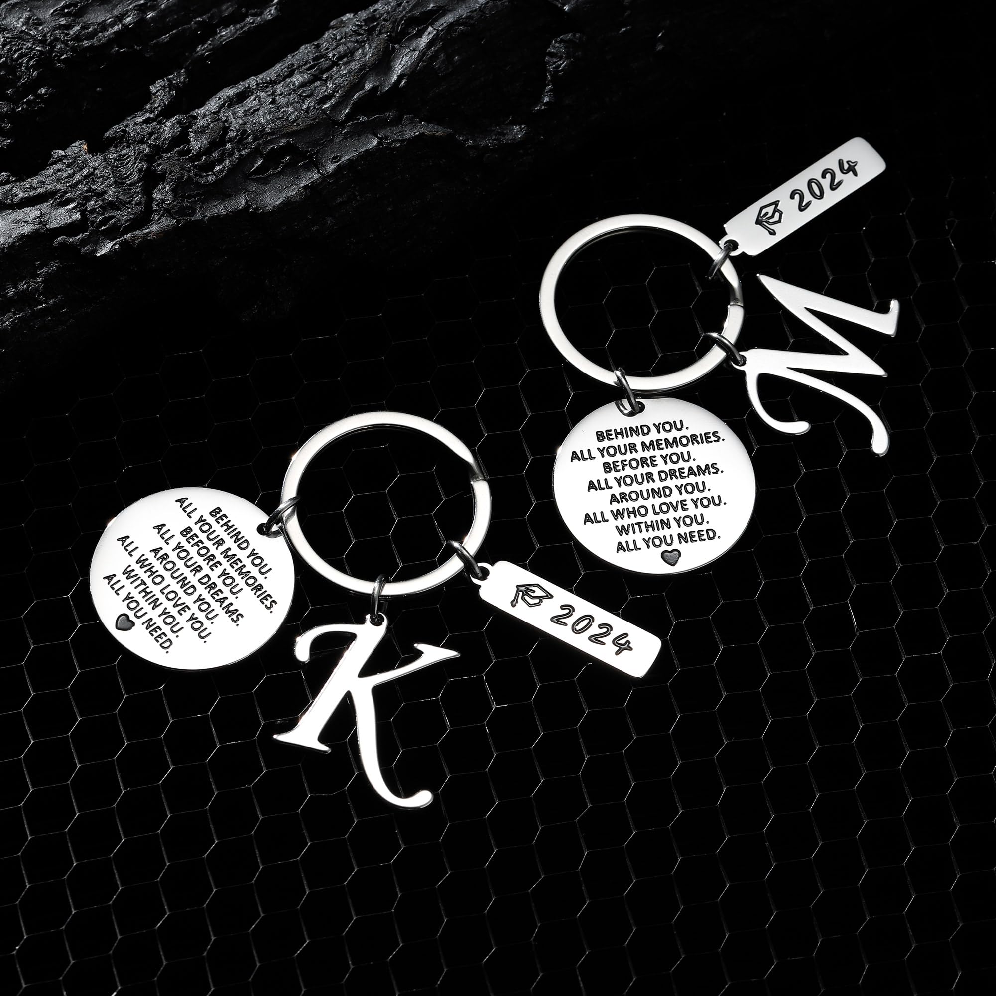 2024 Graduation Keychain for Her & Him - Personalized Class of 2024 High School & College Gift for Teen Girls & Boys | Perfect Graduation Party Favors & Keepsakes