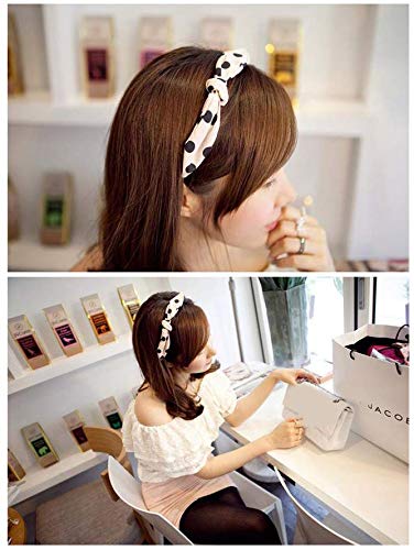 Dusenly 6-Piece Women's Fashion Bow Knot Hairbands - Polka Dot Headbands for Women & Girls, Hair Accessories for Daily Wear, Parties & Special Occasions