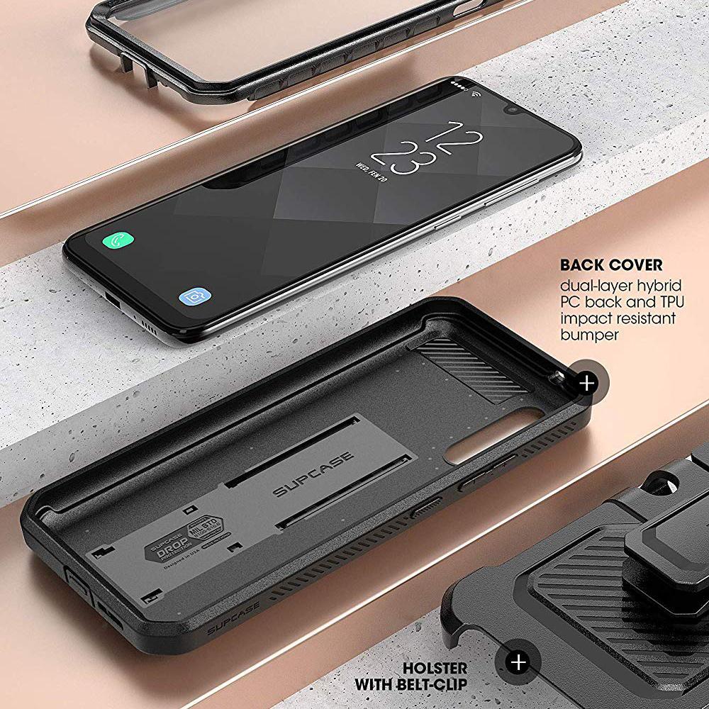 Samsung Galaxy A90 / A90 5G Unicorn Beetle Pro Rugged Holster Case - Heavy Duty Protection with Kickstand & Belt Clip - Perfect for Outdoor, Work & Extreme Sports (Black)
