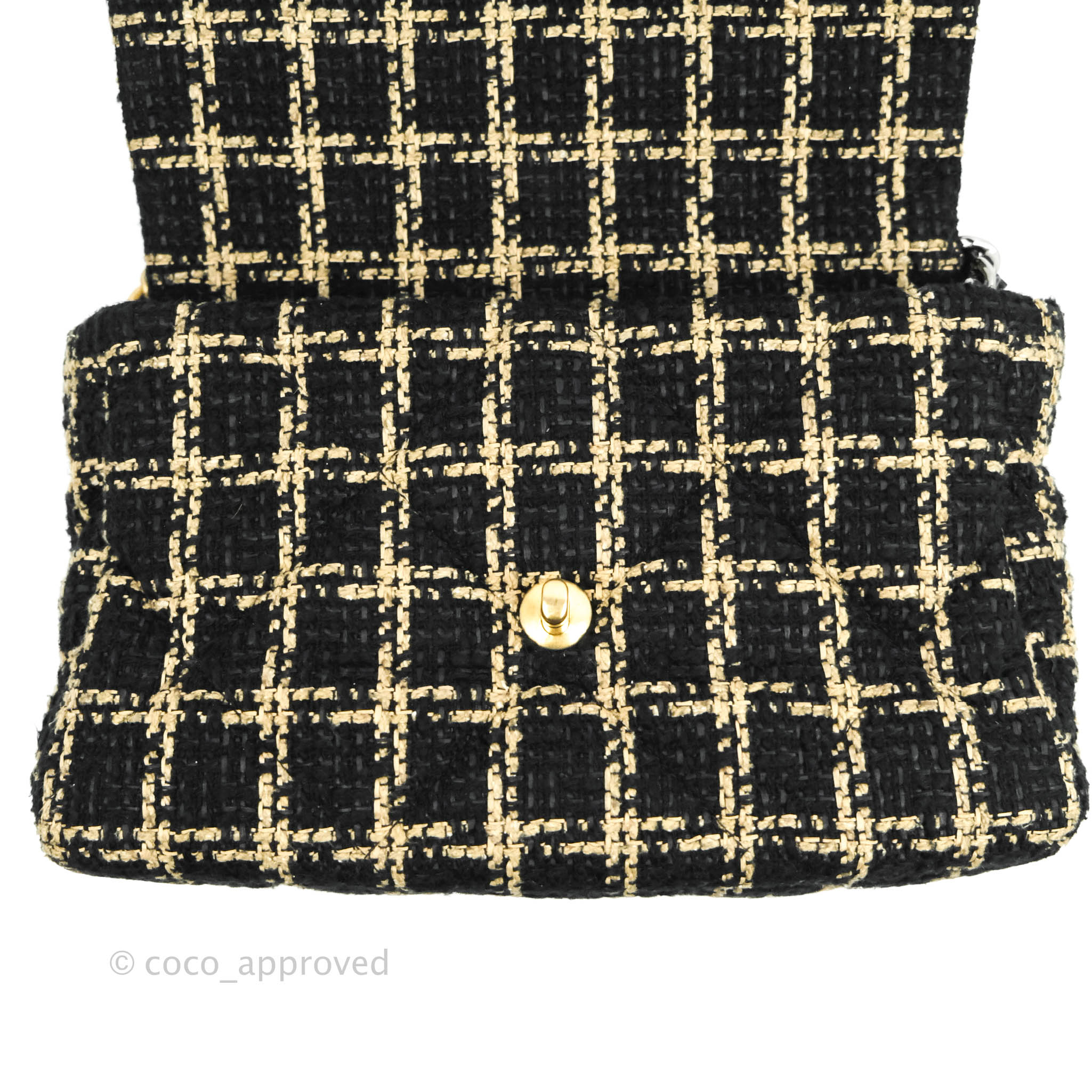 Chanel 19 Medium Handbag in Beige & Black Tweed with Mixed Hardware - Luxury Designer Shoulder Bag for Women, Perfect for Work, Evening Events & Travel