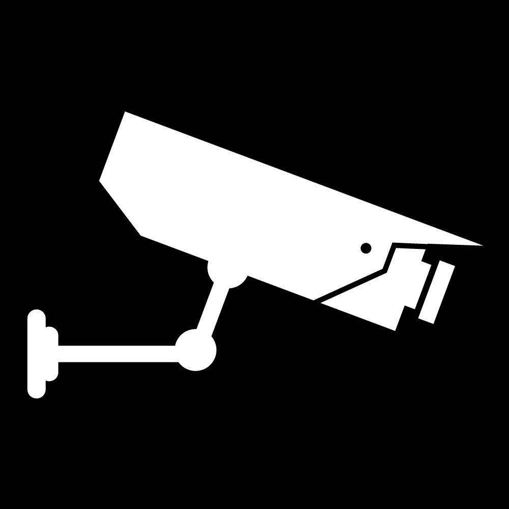Gloss White Vinyl Security Camera Decal - Realistic CCTV Surveillance Camera Sticker (3x1.875 Inches) - Deter Burglars & Protect Property - Indoor/Outdoor Use for Homes, Offices & Stores
