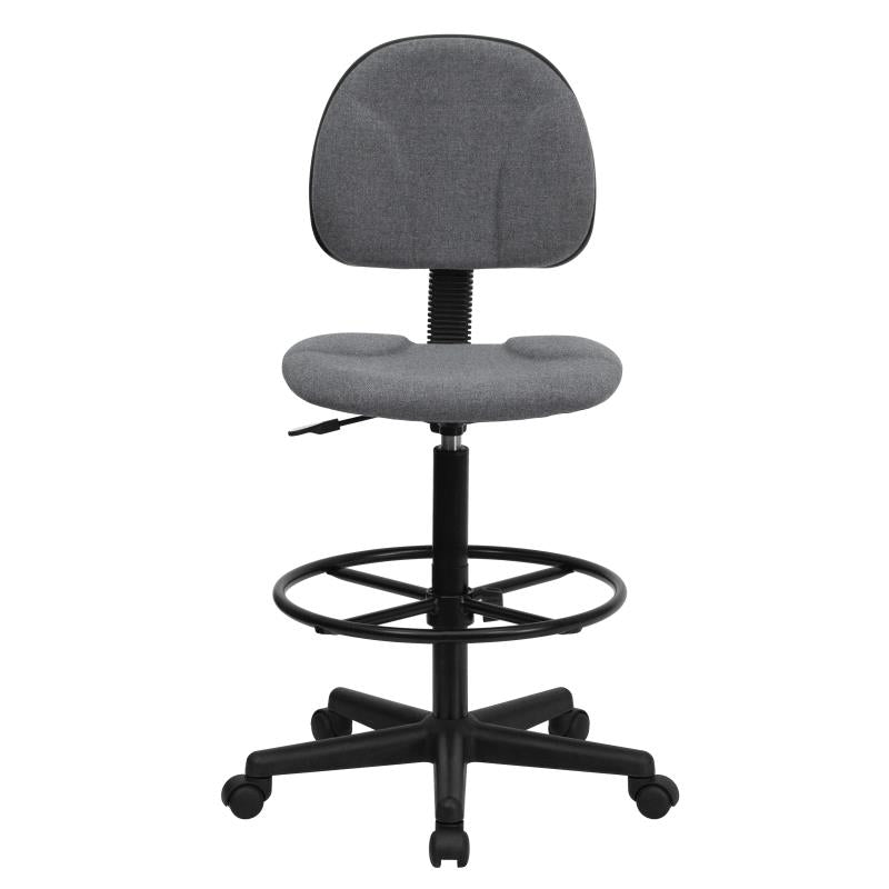 FLASH Patterned Fabric Drafting Chair BT 659 - Adjustable Height Office Chair for Artists, Architects & Designers - Ergonomic Stool for Drafting Table, Studio & Workspace