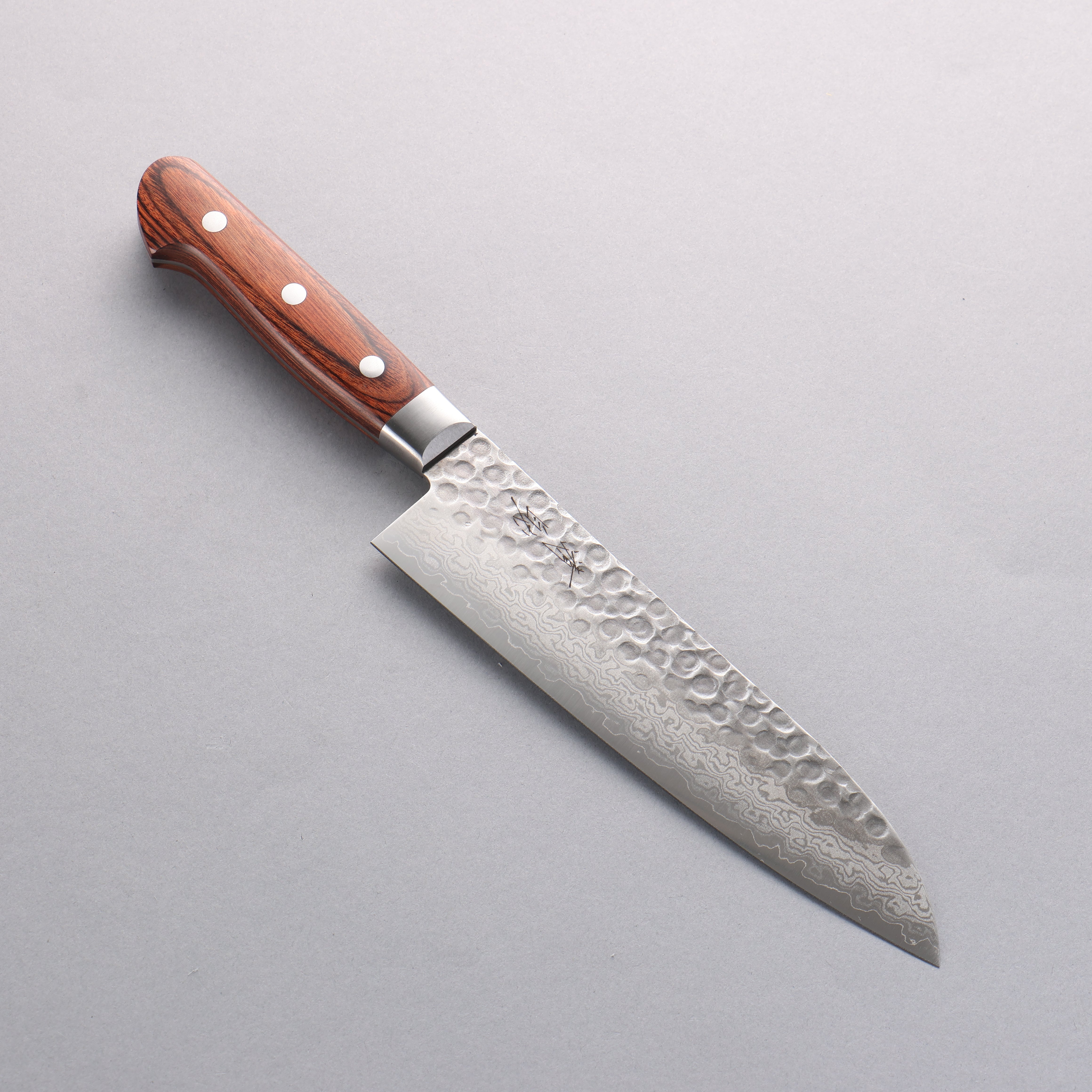Premium Seisuke VG10 17-Layer Damascus Santoku Knife 180mm with Mahogany Handle - Professional Japanese Kitchen Knife for Slicing, Dicing & Chopping Vegetables, Meat & Fish