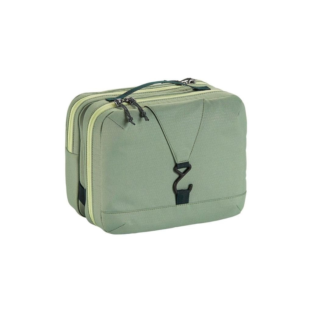 Eagle Creek PACK IT™ REVEAL Tri-Fold Toiletry Kit - Mossy Green | Water-Resistant Travel Organizer for Toiletries & Cosmetics | Perfect for Camping, Business Trips & Vacations