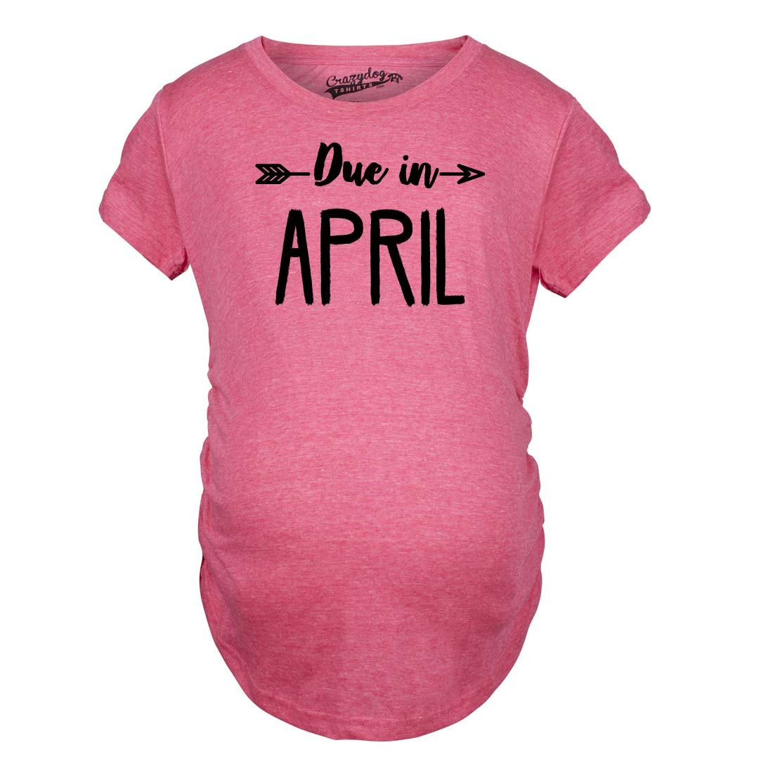 Pregnancy Announcement T-Shirt for Moms Due in April - Cute Maternity Tee for Baby Shower & Gender Reveal Parties